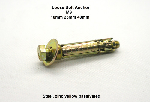 Concrete loose bolt anchors - loose,