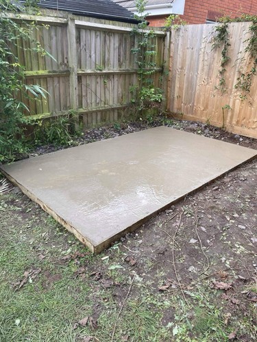 Concrete shed base - x,