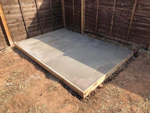 Concrete shed bases with - concrete,