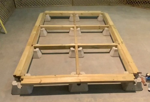 Shed base decking frame - shed,