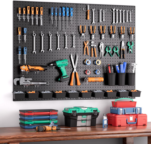 Steel pegboard wall panel - steel,